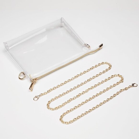 for Women - Stadium Approved Small Crossbody Bag with Zipper, Clear Stadium Bag - Picture 6 of 7